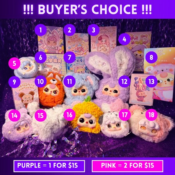 Baby Three Other - LABUBU + BLIND BOXES + BABY THREE + MORE - BUYERS CHOICE
